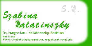 szabina malatinszky business card